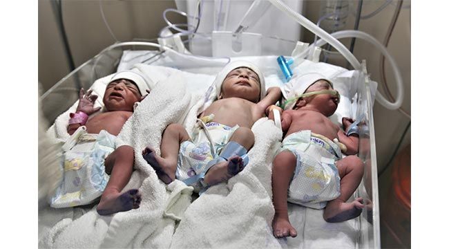  Gaziantep'te yaşayan Suriyeli ailenin üçüz bebek sevinci 