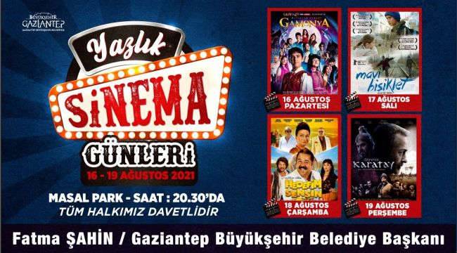 Gaziantep'te yazlık sinema günleri