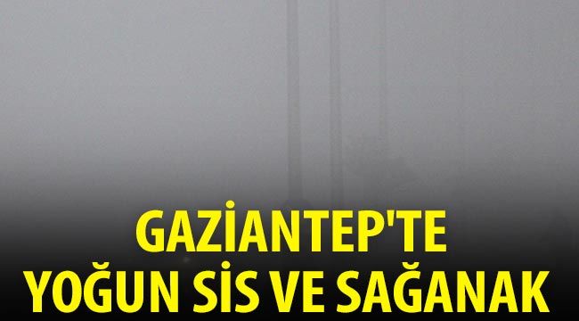  Gaziantep'te yoğun sis ve sağanak 