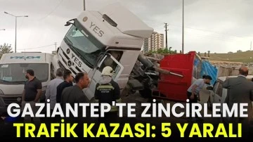 Gaziantep'te zincirleme trafik kazası: 5 yaralı