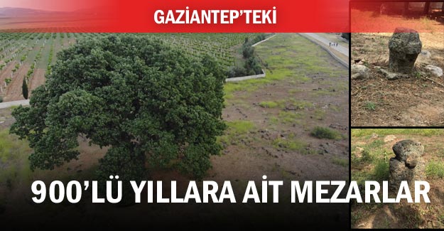 Gaziantep'teki 900'lü yıllara ait mezarlar