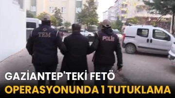 Gaziantep'teki FETÖ operasyonunda 1 tutuklama