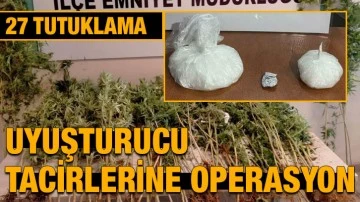 Uyuşturucu tacirlerine operasyon…27 tutuklama 