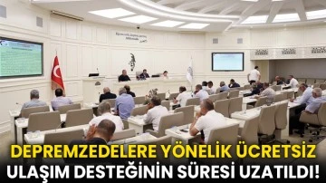 Gaziantepli Depremzedelere Yönelik Ücretsiz Ulaşım Desteğinin Süresi Uzatıldı!