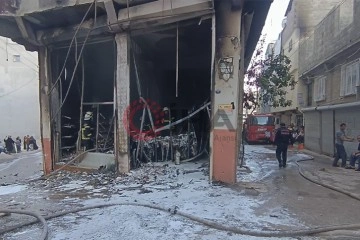 Gaziantep'te ecza deposunda korkutan yangın