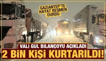 Gaziantep'te kar yağışı nedeniyle hayat resmen durdu: Vali Gül'den açıklama!