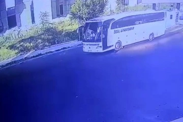 Gaziantep’te kaza yapan otobüsün İstanbul Otogarından çıkış anı kamerada
