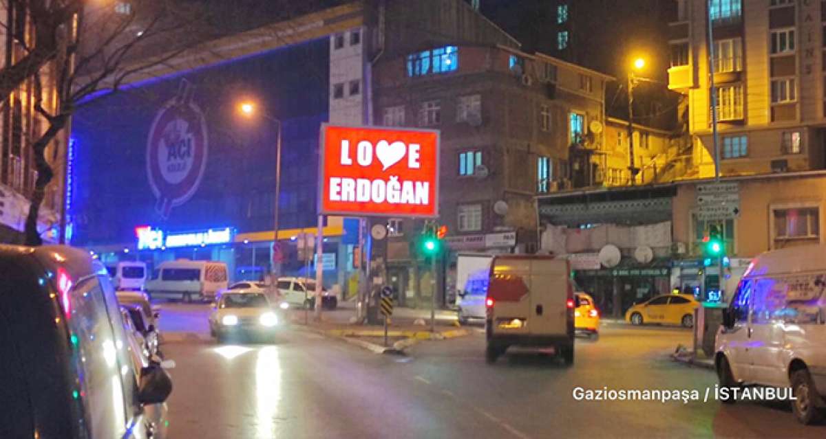 Gaziosmanpaşa Belediyesi'nden 'Stop Erdoğan'a cevap: 'Love Erdoğan'