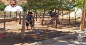 Gercüş’te köyün sakinleri farkındalık için okul ve çevre temizliği yaptı