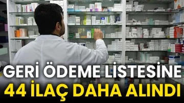 Geri ödeme listesine 44 ilaç daha alındı