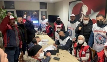 Grevdeki işçiler, CHP Bakırköy İlçe Başkanlığında ''bekleme eylemi'' başlattı