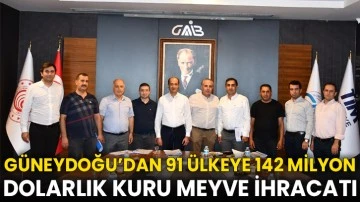 Güneydoğu’dan 91 ülkeye 142 milyon dolarlık kuru meyve ihracatı