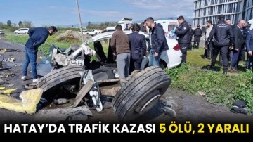Hatay’da trafik kazası 5 ölü, 2 yaralı