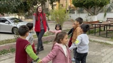 Hatay Dörtyol'da depremzede çocuklar için moral etkinliği düzenlendi