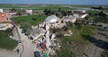 Hatay’da depremde zarar gören camiler havadan görüntülendi