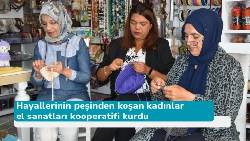 Hayallerinin peşinden koşan kadınlar el sanatları kooperatifi kurdu