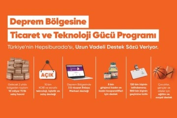 Hepsiburada, &lsquo;Deprem B&ouml;lgesine Ticaret ve Teknoloji G&uuml;c&uuml;&rsquo; programını başlatıyor