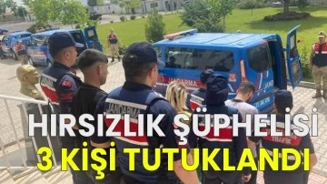 Hırsızlık şüphelisi 3 kişi tutuklandı