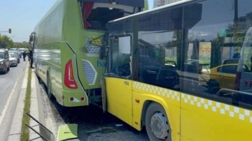 İETT otobüsü zincirleme kazaya karıştı! 'Şoför uyuyordu' iddiası