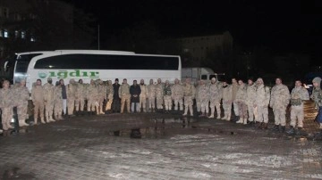 Iğdır ve Kars'tan 207 korucu ve astsubay deprem bölgesine gönderildi