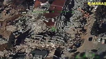 İHA'lar depremin yıkıcı etkilerini görüntüledi