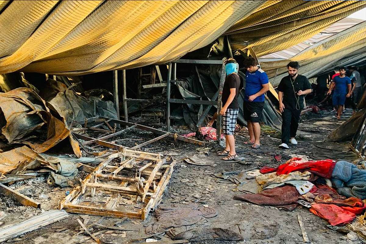 Irak'taki hastane yangınında can kaybı 92'ye yükseldi