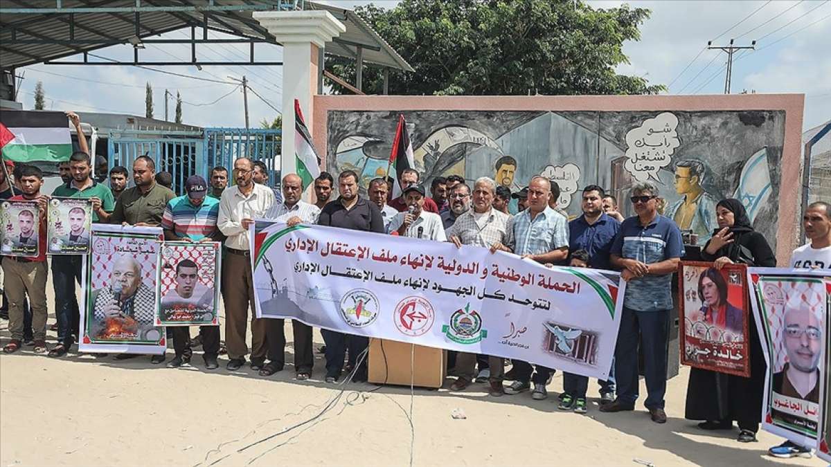 İsrail'in Filistinlilere yönelik 'İdari tutukluluk' uygulaması Gazze'de protesto