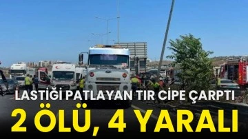  Lastiği patlayan TIR cipe çarptı: 2 ölü, 4 yaralı!
