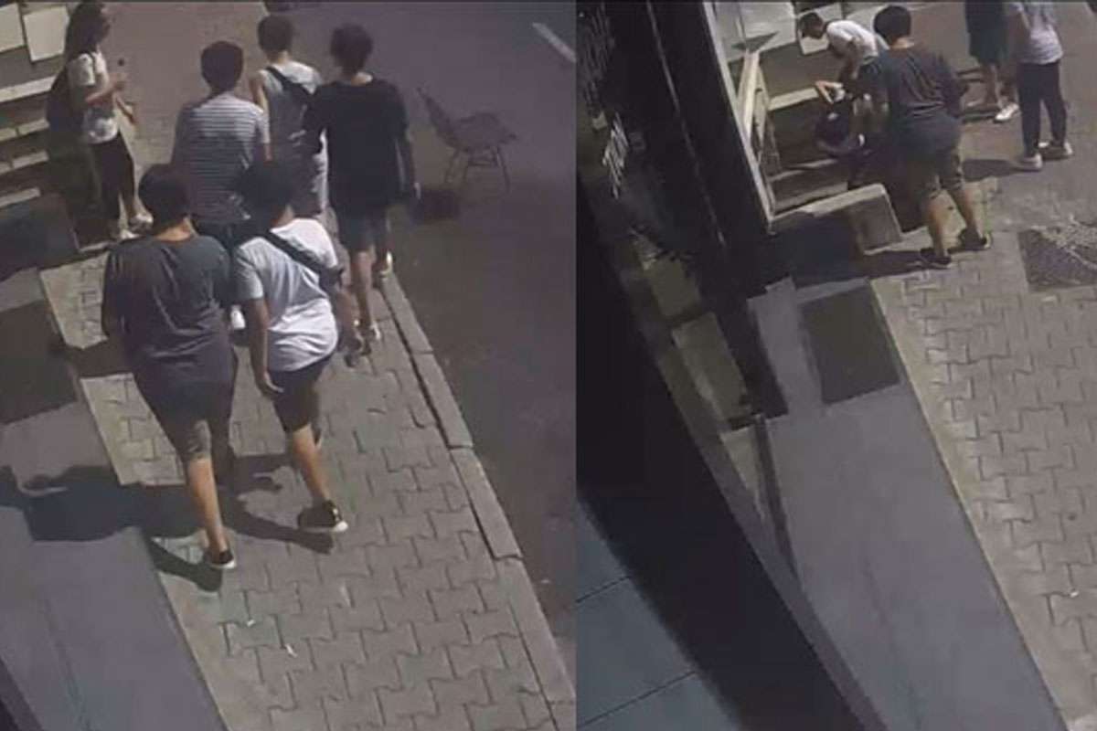 İstanbul'da görünmez kaza kamerada: Arkadaşlarıyla konuşurken boşluğa düştü