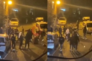 İstanbul’da korkunç kavga kamerada: Kaskla kafalarına vurdular