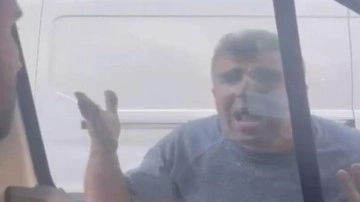 İstanbul'da tartıştığı kişinin aracını yumruklayan sürücü gözaltına alındı