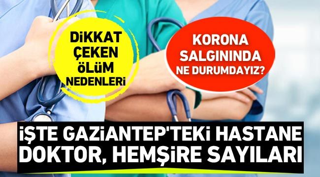 İşte Gaziantep’teki hastane, doktor, hemşire sayıları