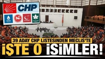İttifak partilerinden 39 aday, CHP listesinden Meclis'e girdi! İşte o isimler