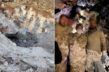Jandarma Genel Komutanı Çetin, 6 teröristin etkisiz hale getirildiği mağarayı inceledi