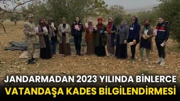 Jandarmadan 2023 yılında binlerce vatandaşa KADES bilgilendirmesi