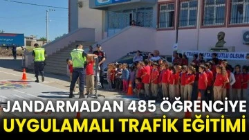 Jandarmadan 485 öğrenciye uygulamalı trafik eğitimi