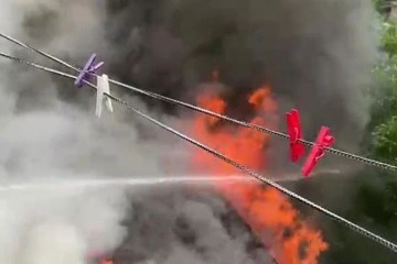 Karabük'te tek katlı ev alevlere teslim oldu