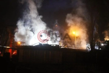 Kayseri'de bekçi kulübesinde yangın paniği