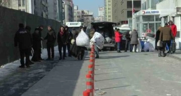 Kayseri’deki ağır hasarlı binada yıkım öncesi tahliyeler başladı