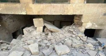 Kilis’te ağır hasarlı evde göçük meydana geldi