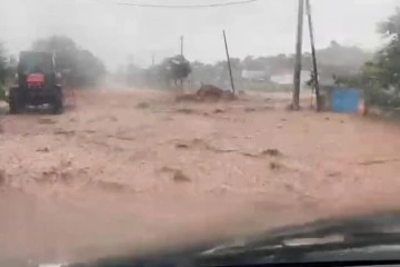 Kırıkkale'de sel: Dereler taştı, evleri ve ahırları su bastı