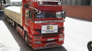 Konya B&uuml;y&uuml;kşehir Belediyesi, Kahramanmaraş'a 300 ton un g&ouml;nderdi