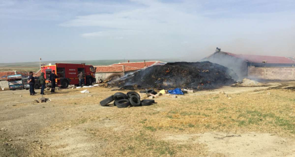 Konya'da 3 bin 500 balya saman yandı