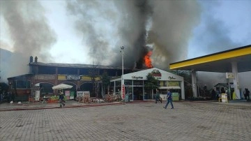 Konya'da dinlenme tesisinde yangın çıktı