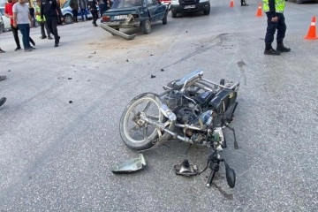Konya’da otomobil ve motosiklet çarpıştı: 2 yaralı