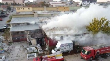 Konya'nın Beyşehir ilçesindeki sanayi sitesinde yangın!