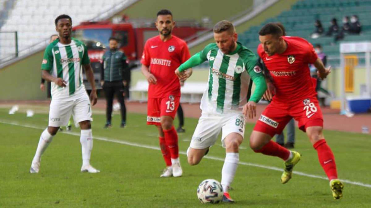 Konyaspor, konuk ettiği Gaziantep FK ile 0-0 berabere kaldı