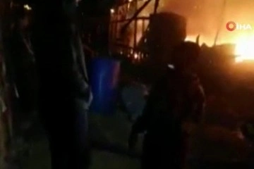 Lübnan’da mülteci kampında yangın