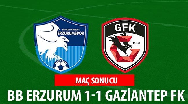 Maç Sonucu....BB Erzurum 1-1 Gaziantep FK