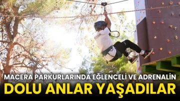 Macera Parkurlarında Eğlenceli Ve Adrenalin Dolu Anlar Yaşadılar